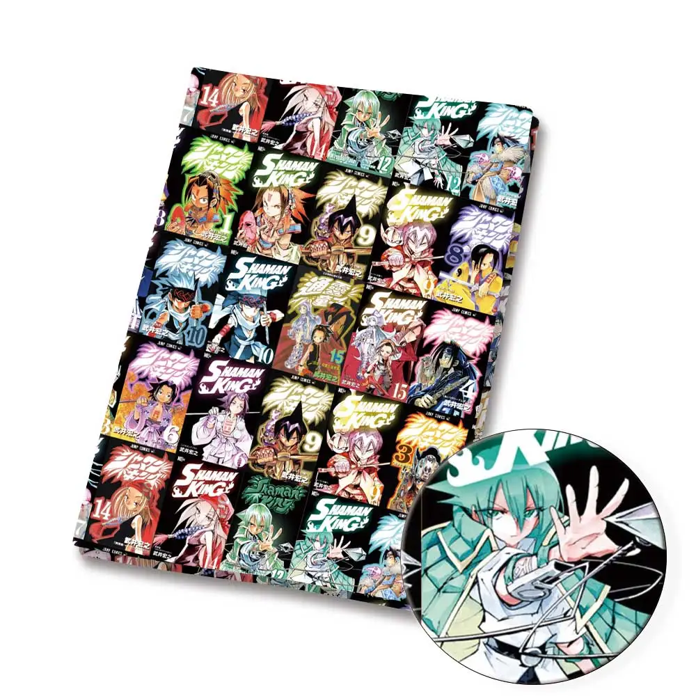 Шаман Кинг DIY мультфильм Полиэстер хлопковая ткань из лоскутов Детский домашний текстиль Шитье Кукла Платье Занавес на 140х50 см.