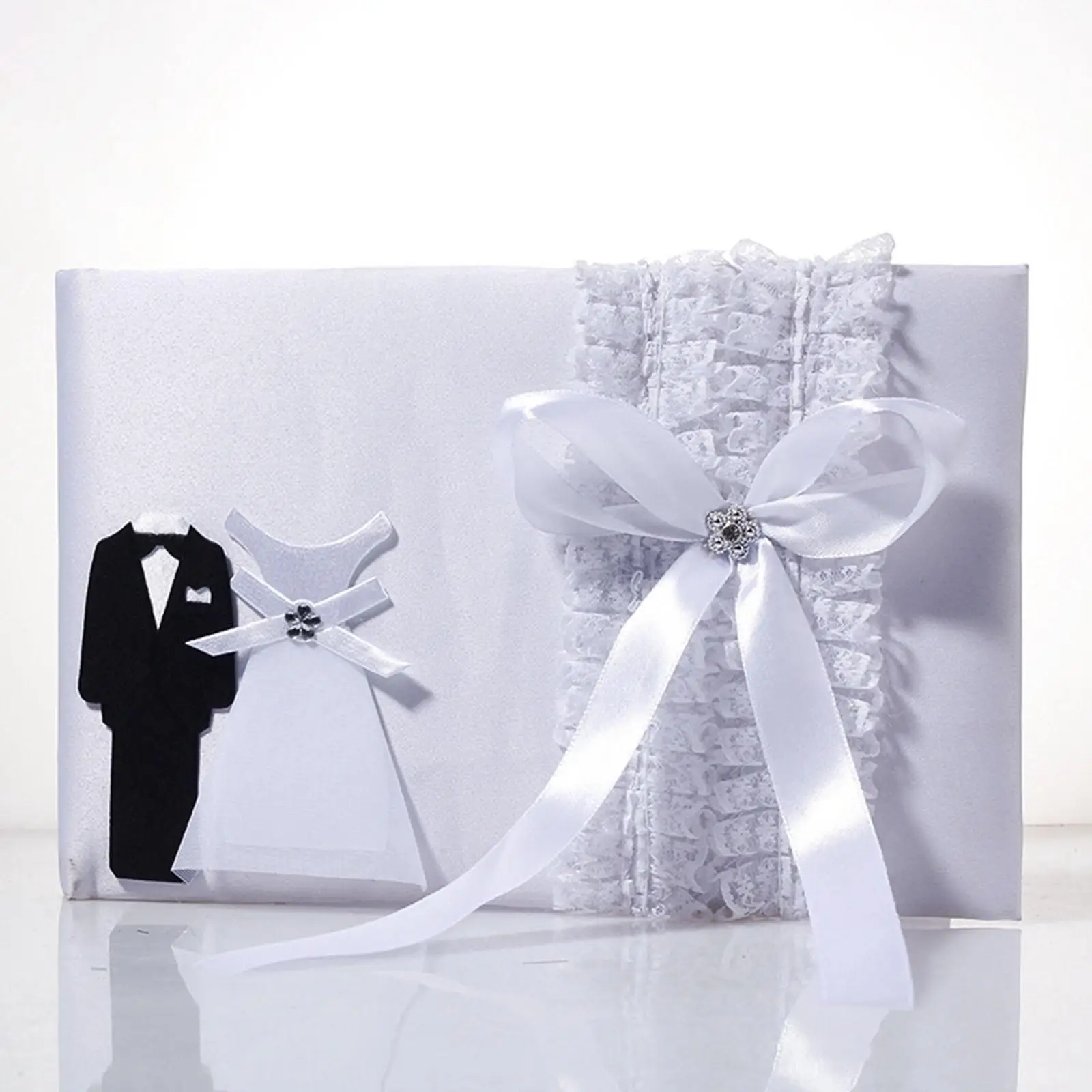 

Wedding Decoration Wedding Guest Book, Bowknots Collection Personalised Wedding, Registry Guestbook Photo Guest Book, for Party