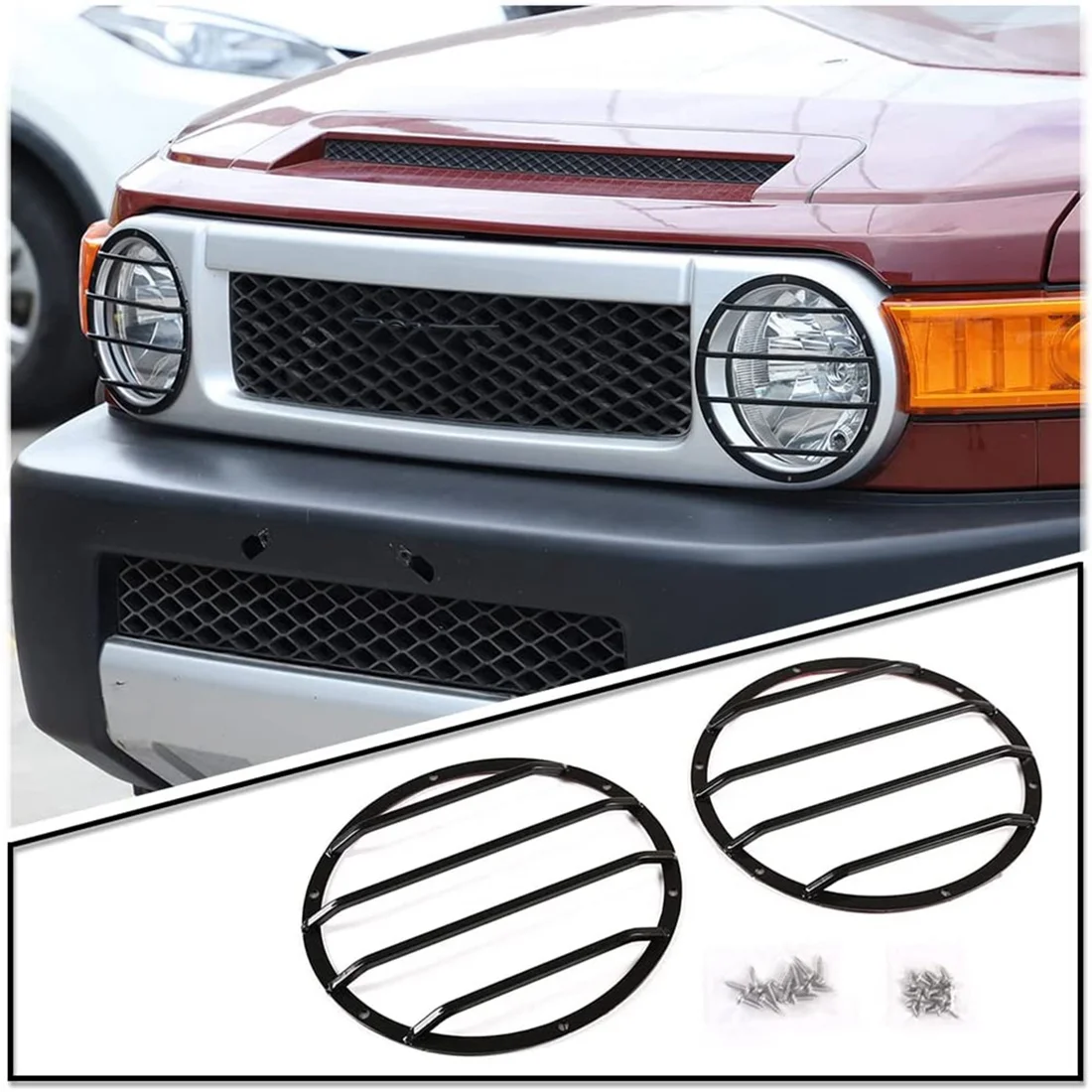 

Аксессуары для отделки крышки фары Toyota FJ Cruiser 2007-2021, черный