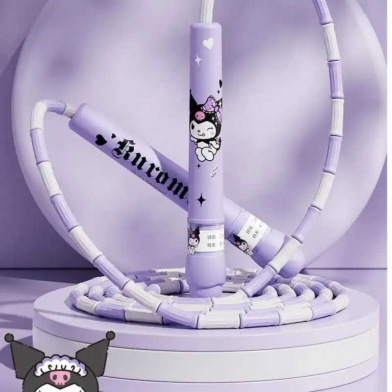 

new kawaii cartoon sanrios skipping rope Kuromi cute Anime children dedicated Outdoor sports first grade exam rope First edition