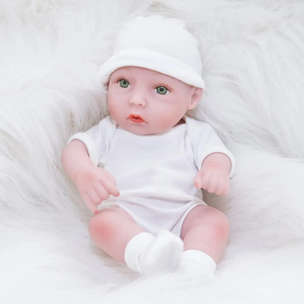 

Lifelike Silicone Doll Baby Reborn 28 CM Realistic Big Eyes Babies Dolls With Lovely Clothes KidsPlaymate