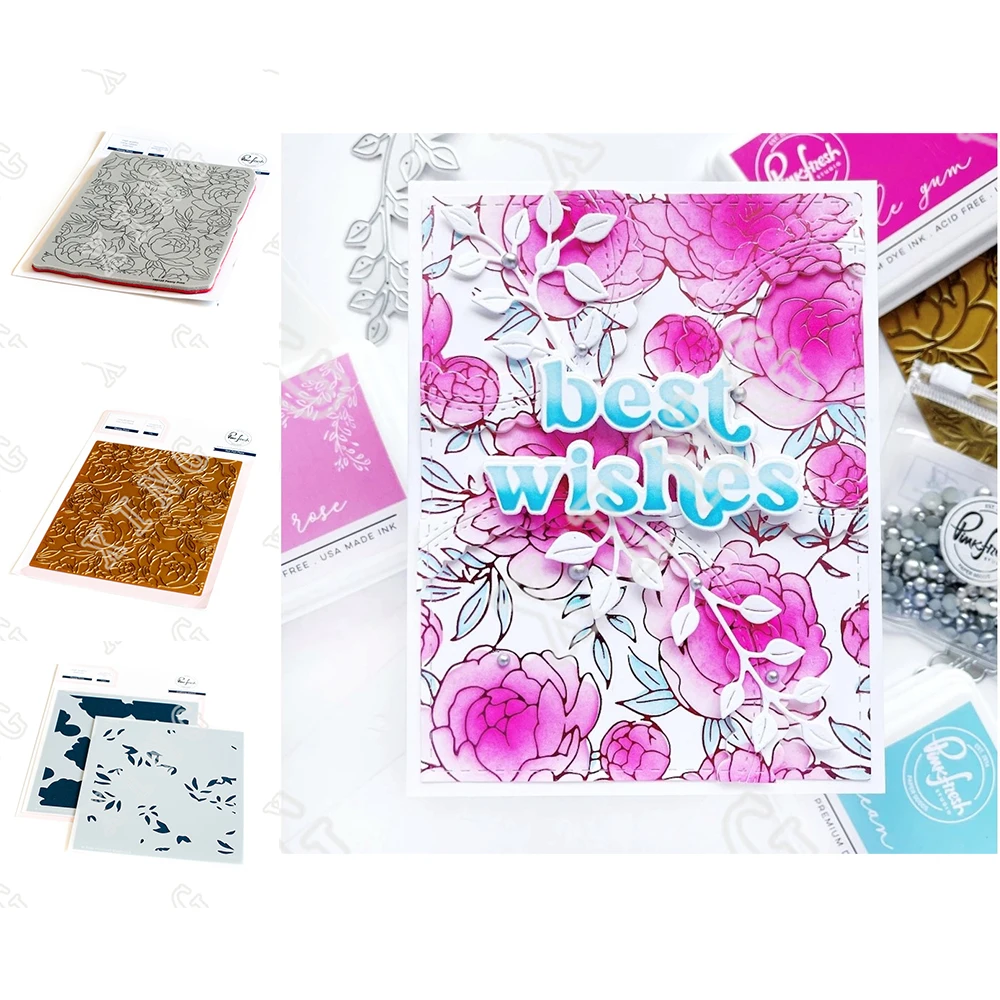 

Newest Peony Print Stamps Hot Foil Scrapbook Diary Decoration Stencil Embossing Template Diy Greeting Card Handmade Craft Molds