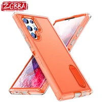 zgbba shockproof phone case for samsung galaxy s22 plus s22 ultra s22plus korean fashion simple metal bracket cellphone cover
