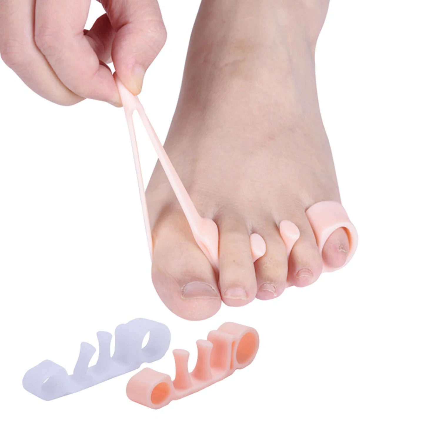 

Hallux Valgus Silicone Toes Corrector Separator Spacer Avoid Toe Squeezing Toe Overlap Separation Straighteners Foot Care Tools