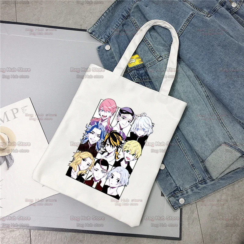 

Tokyo Revengers Manjiro Sano Chifuyu Matsuno Shopping Bag Bolsas De Tela Grocery Shopper Shopping Jute Bag Reusable Bag