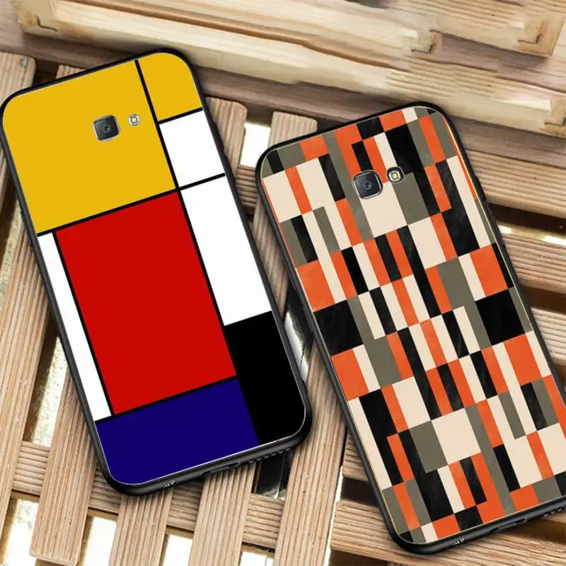 

Bauhaus style abstract piet mondrian Phone Case for Samsung J 2 3 4 5 6 7 8 prime plus 2018 2017 2016 core