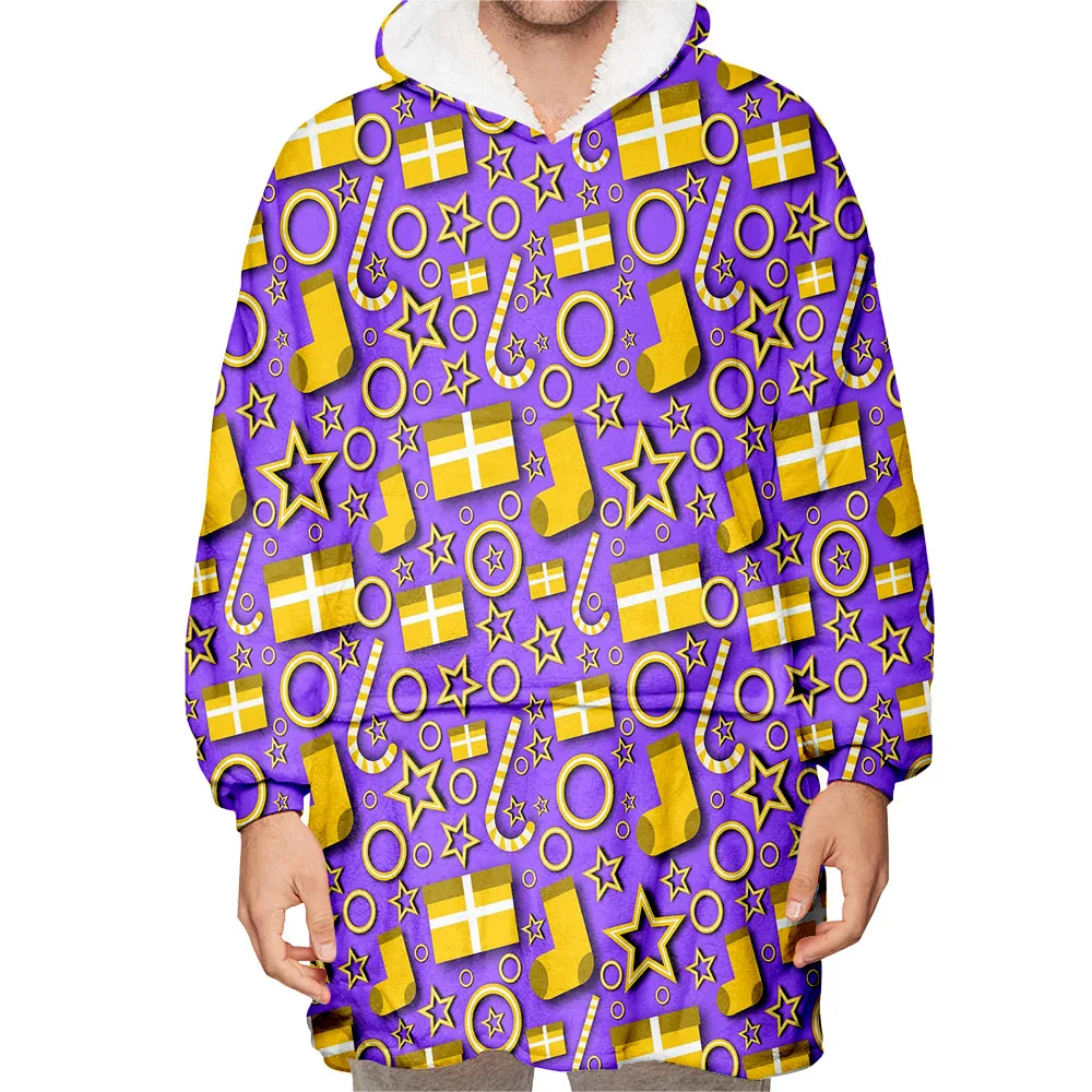 

Jumeast 3D Christmas Oodie Oversized Hoodie Snowscape Pattern Blanket Clothes Hooded Sweatshirts Hoodies For Men Baggy Pullover