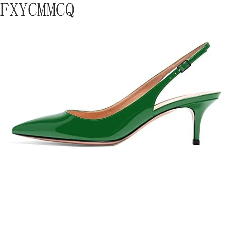 FXYCMMCQ 2022 Summer Trend 6.5CM Low Heel Gradient Fabric Fashion Single Shoes Women Sandals A41-1