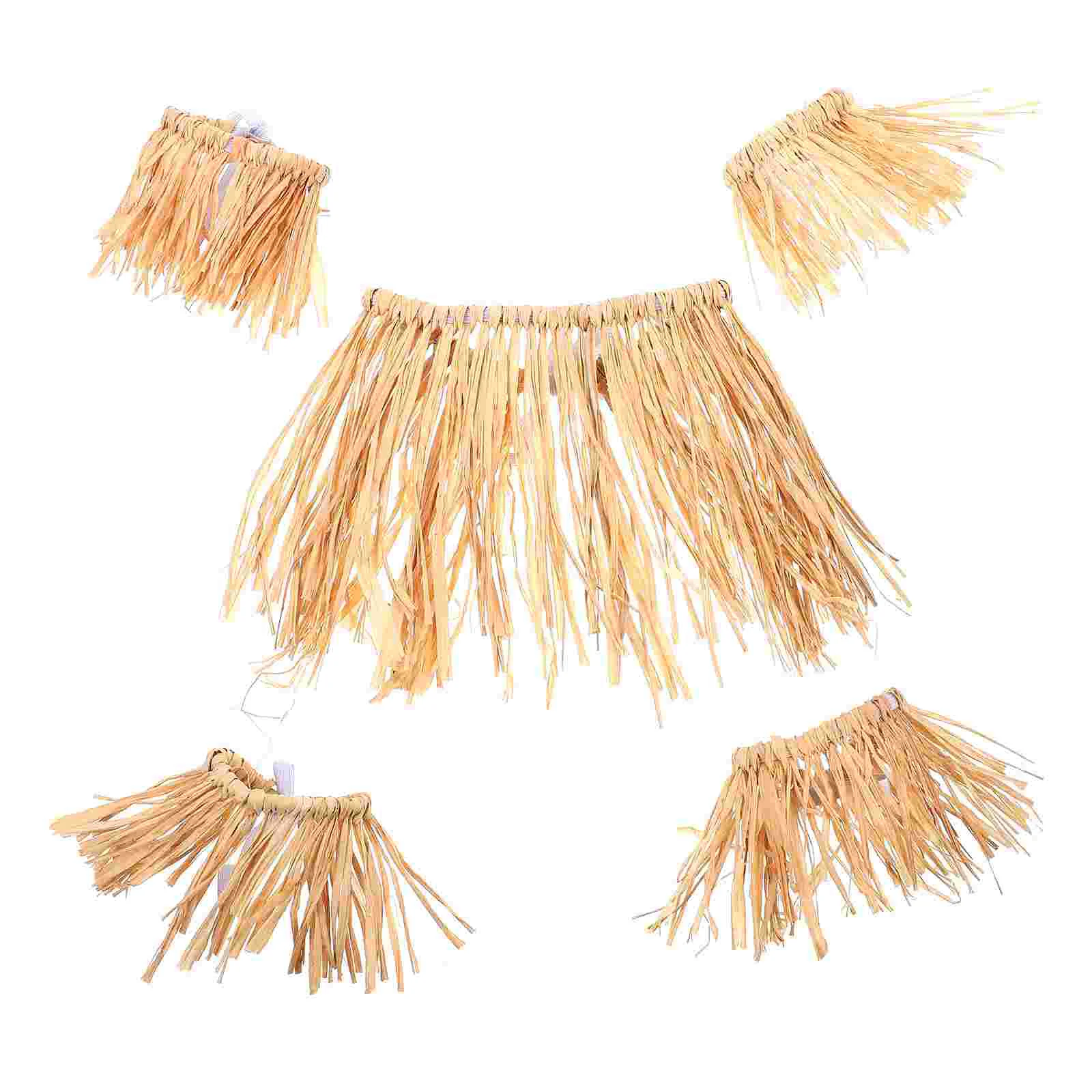 

1Set Hula Grass Dance Skirt Decorative Raffia Hula Skirt Costume Tassel Hula Dress