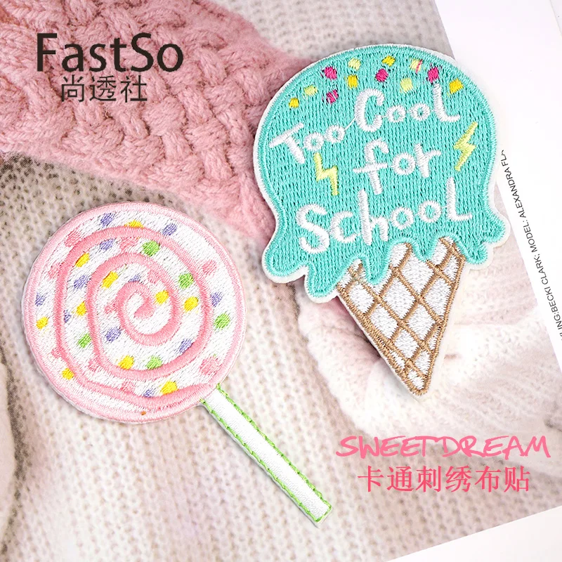 Детская модная нашивка на одежду вышивка утюг заплатках для одежды пуховик