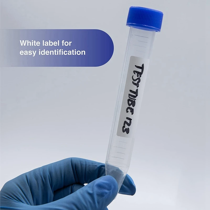 Пробирки центрифуги [50 упаковок] пластиковые пробирки с винтовыми колпачками 15