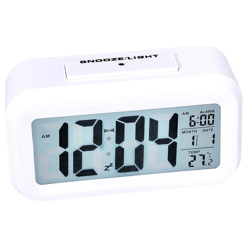 

Digital Clock, Larger LCD Backlit Display Bedside Clock, Alarm Clock Showing Temperature, Clocks For Bedrooms