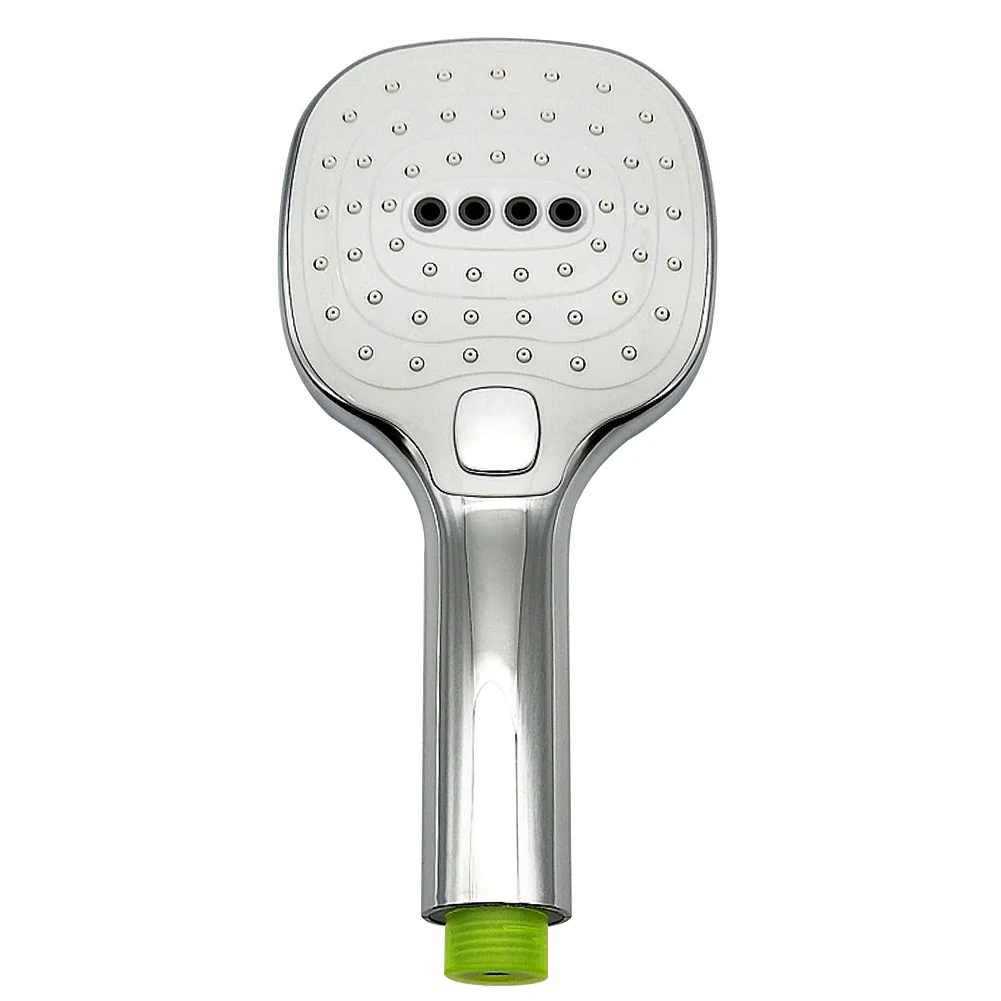 

3 Mode Rustproof Rubber Nozzle Adjustment Button Bathroom Electroplate Surface Home Practical Water Saving Shower Head Big Spray