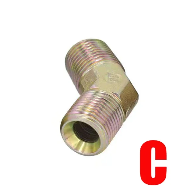 Углеродистая сталь, 45 градусов, колено BSP 1/8 дюйма, 1/4 дюйма, 3/8 дюйма, 1/2 дюйма, 3/4 дюйма, 1 дюйм, наружная резьба, масляная труба высокого давления, гидравлическое переходное соединение