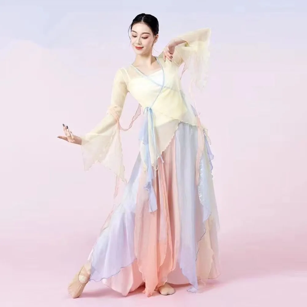 

New Classical Dance Dress Performance Exercise Clothing Art Examination Body Body Charm Fashion Fairy Flowing Gauze Clothes