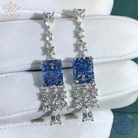 wuiha 925 sterling silver 3ex crushed ice emerald cut 12ct vvs yellow diamond sapphire synthetic moissanite drop earrings gifts