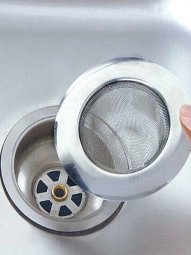 

Stainless Steel Bathtub Hair Catcher Stopper Shower Drain Hole Filter Trap Kitchen Metal Sink Strainer