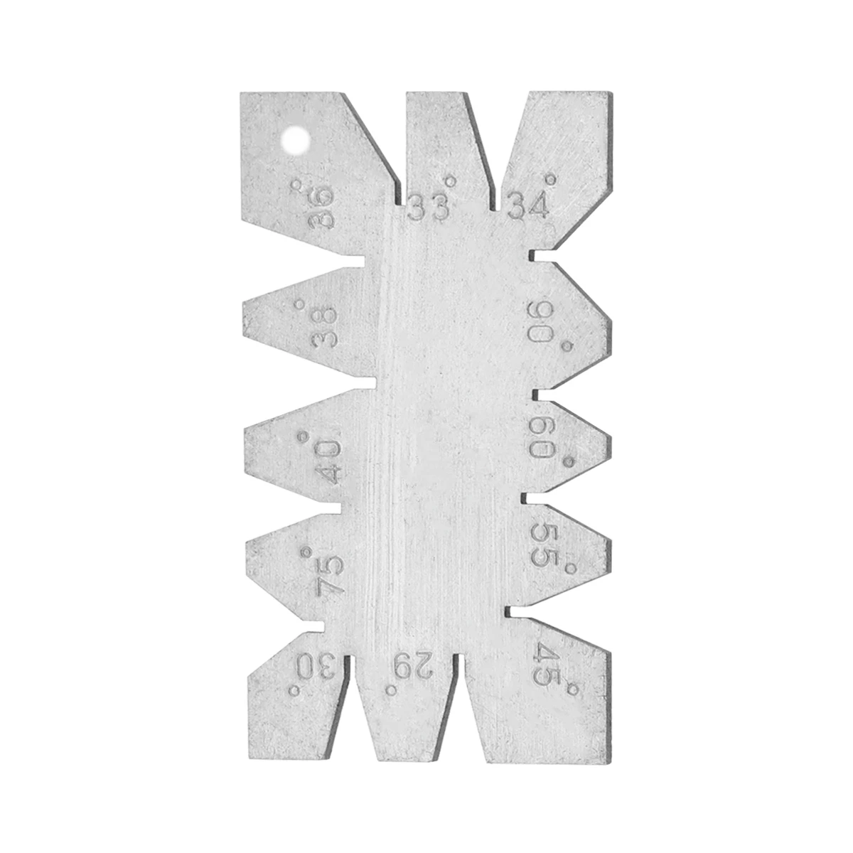 

1 шт. винтовая резьба Серебряная резьба из нержавеющей стали датчик резьбы центральный датчик угловой инструмент пластина с диапазоном 29-90 ° для измерительных инструментов