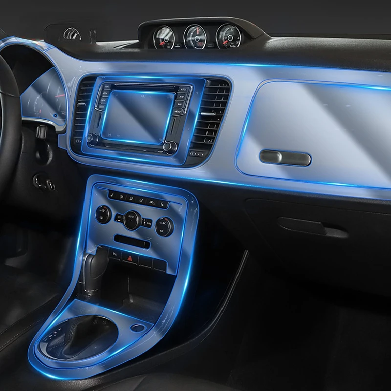 

For Volkswagen New-Beetle Car Interior Center console Transparent TPU Protective film Anti-scratch Repair film Accessories Refit