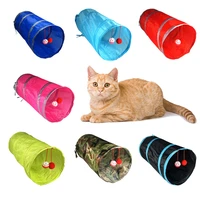 cat tunnel toy funny pet 2 holes play tubes balls collapsible crinkle kitten toys puppy ferrets rabbit playing tunnel tubes