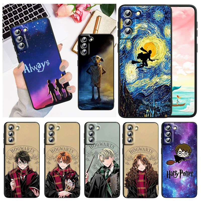 

Boy Girl Potters Ring Harries Phone Case For Samsung Galaxy S23 S22 S21 S20 FE S10 S10E S9 Plus Ultra Pro Lite 5G Black Cover