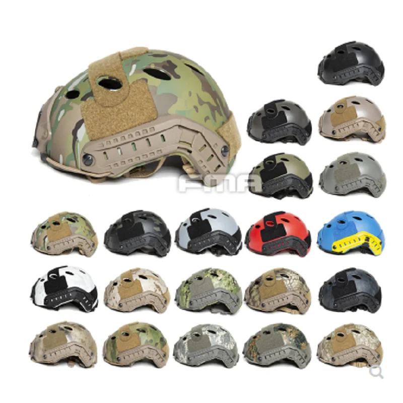 Outdoor Sports Airsoft Paintball Tactical FAST Helmet PJ Riding Helmet Combat Equipment Cs Camouflage Climbing Helmet  TB389