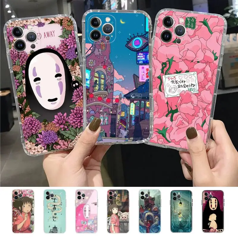 

Anime Spirited Away Totoro Phone Case for iPhone 11 12 13 mini pro XS MAX 8 7 6 6S Plus X 5S SE 2020 XR case