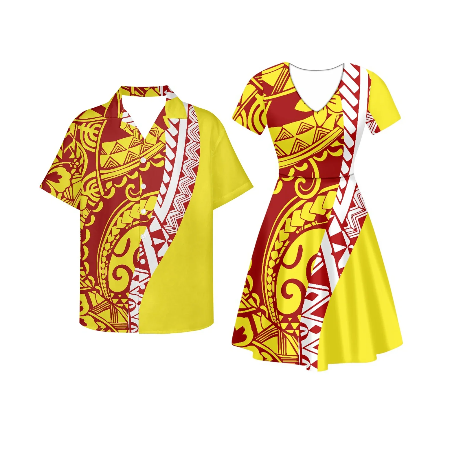 Полинезийские платья с татуировками этнический гавайский тотем фиолетовые