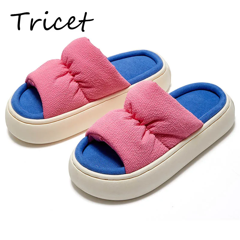 Тапки женские хлопковые для дома мягкая подошва шлепанцы роскошные модные