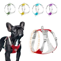 padded dog harness reflective breathable chest strap with vest adjustable outdoor training protection dog harness nylon material