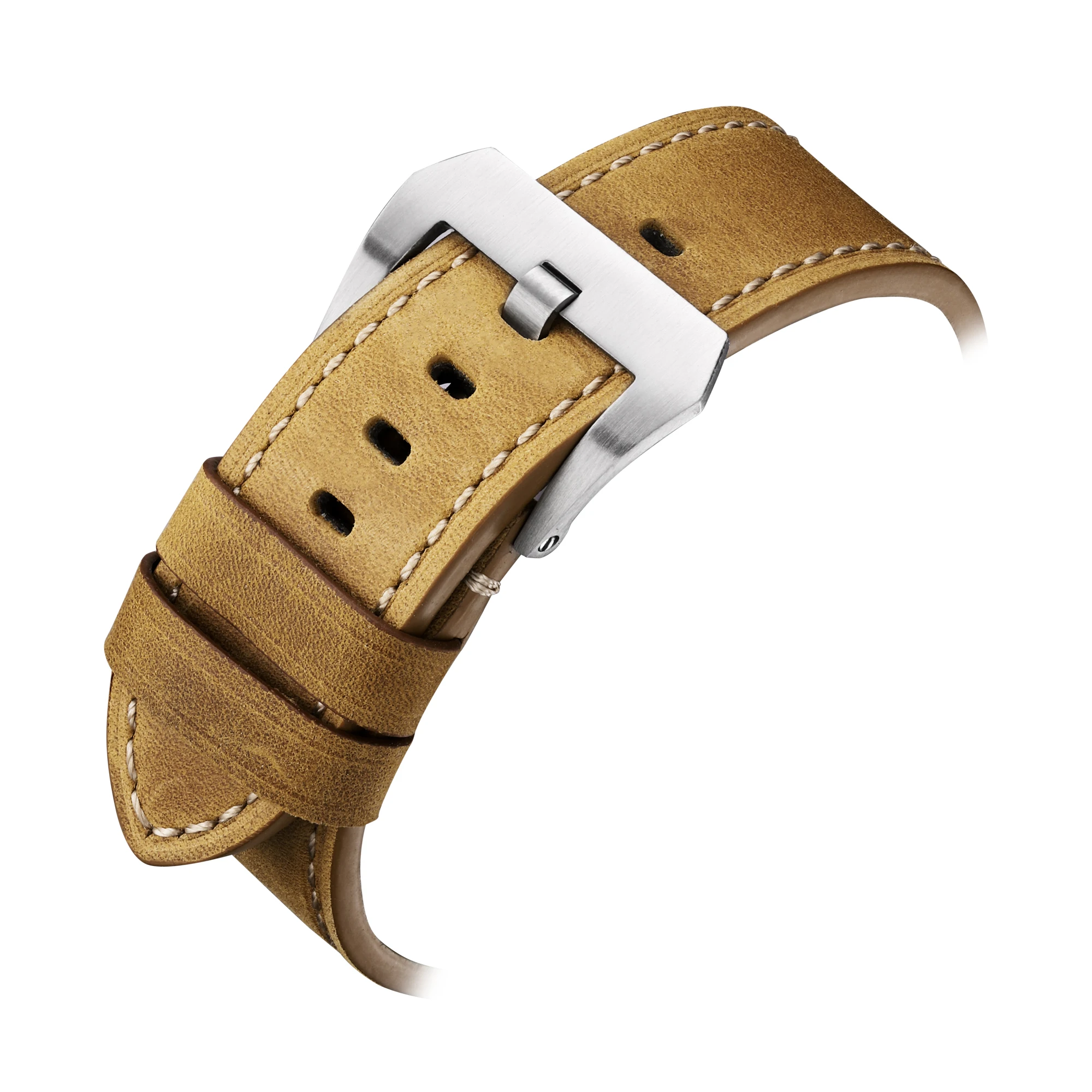 Часы мужские механические с кожаным ремешком 38 мм водостойкие