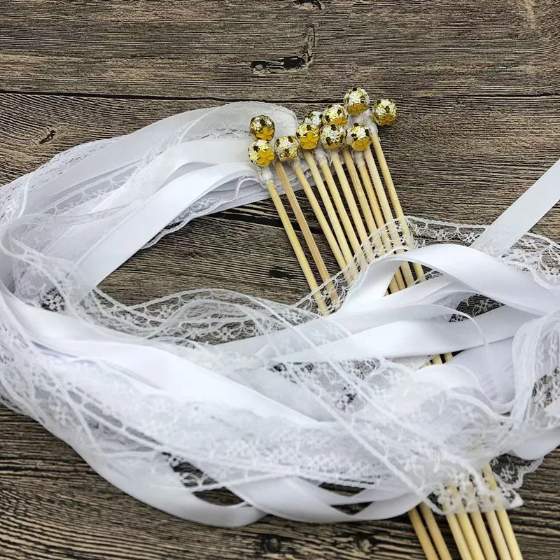 Ленты с кружевной палочкой для праздника