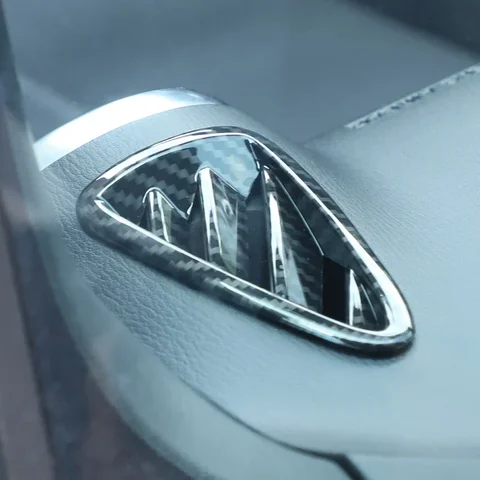 ABS карбоновый прибор, боковая рамка для выпуска кондиционера, накладка для Fiat 124 Abarth 124 2016-2024, декоративная крышка для вентиляционного отверстия