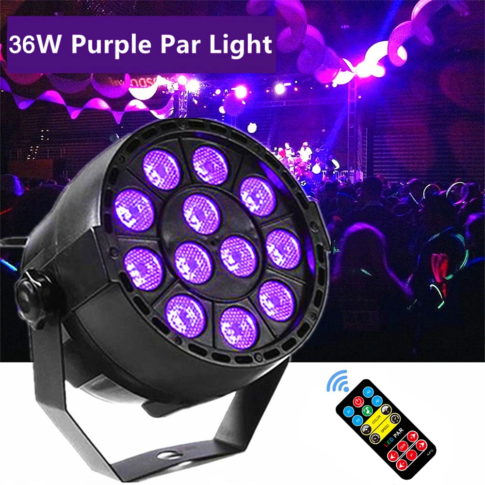 

36W LED Disco UV Violet Stage Lights EU Plug Ultraviolet Black Light Par Light Spotlight lamp for Party Bar Disco DJ Club