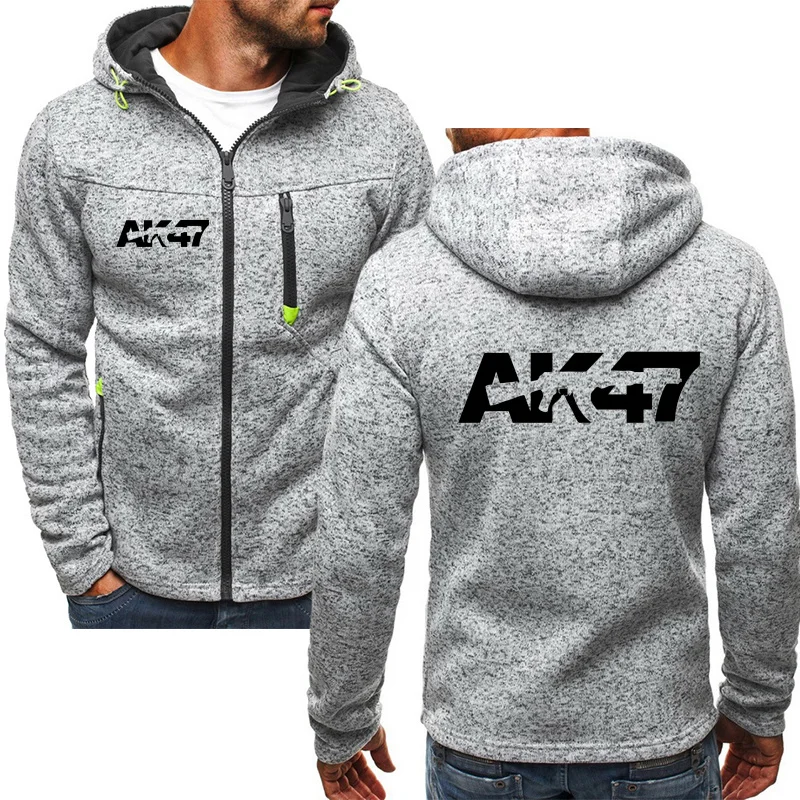 

Jacket Hoodie AK 47 Printed Hoodie European and American trends Men's zipper Jacket Men's Casual Hoodie Jogging Sports Fitness