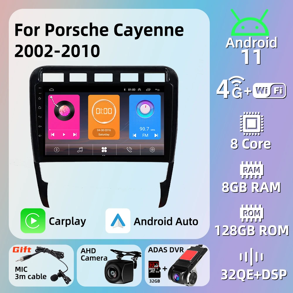 

Car Multimedia Player for Porsche Cayenne 2002-2010 2 Din Android Car Radio Stereo GPS Navigation Head Unit Autoradio Carplay