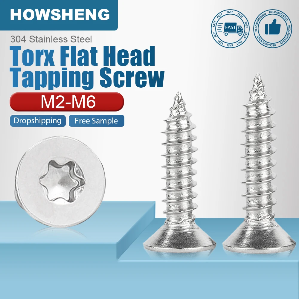 

Саморезы Torx шестилопастные из нержавеющей стали HOWSHENG M2-M6