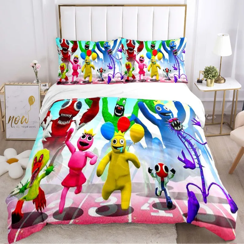 

Children Beding Sets Rainbow Friends Bedding Set Kid Bedroom Duvetcover Sets Bed Sheet Set,Boys and Girls Gift,Bettbezug