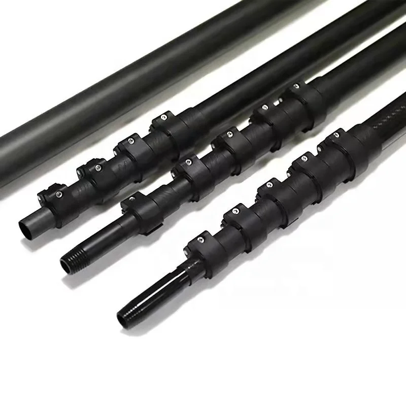 

Specially designed carbon fiber water fed pole for window wheel cleaning brush for Telescopic rod cleaning equipment