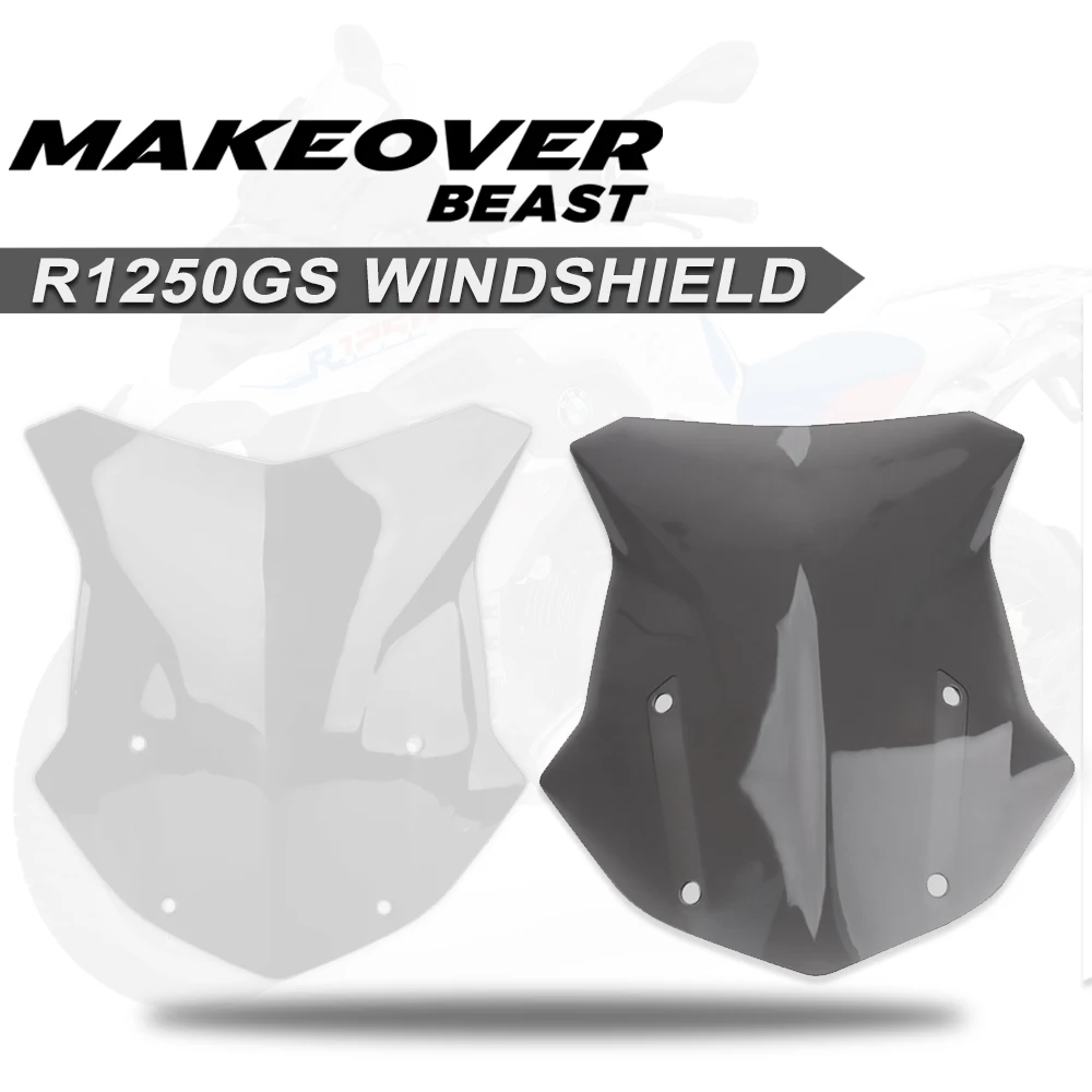 Фото Лобовое стекло мотоцикла R1250GS 2024, 48 см, подходит для BMW R1200GS GS 1250 LC ADV 2013-2023 R 1200GS, дефлектор ветра, пластик PMMA №1