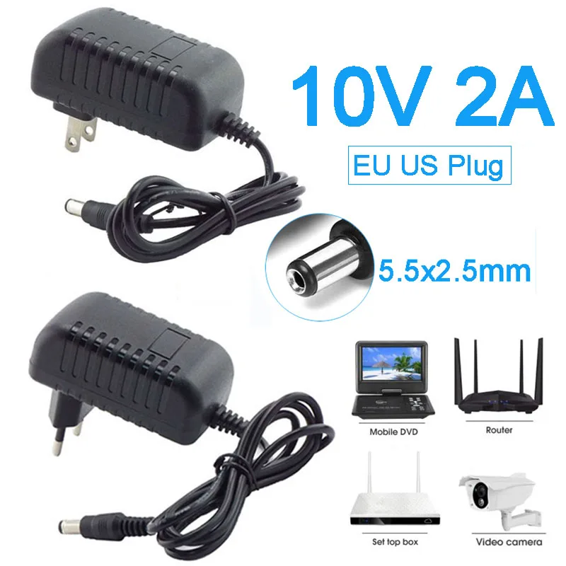 

10volt Switching Power Supplies AC 100-240V to DC 10V 2A Adapter Power Supply Converter Wall Charger for LED Light