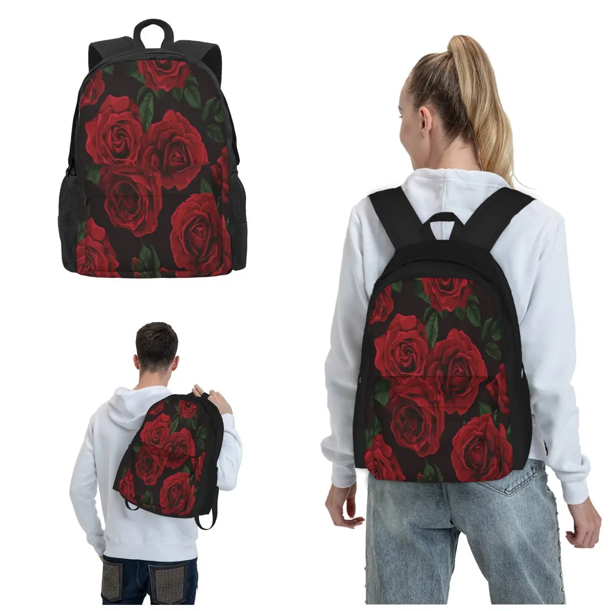 

Rose Flowers Unleash Your Creativity With Our Customizable Backpack Options Computer Bag Lightweight Casual Travel Bookbag