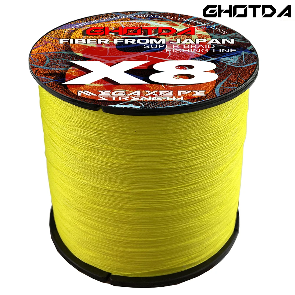 

GHOTDA 8 Strands Braided Fishing Line Multifilament 300M 500M 1000M Carp Fishing Braided Wire All For Fishing Accessories