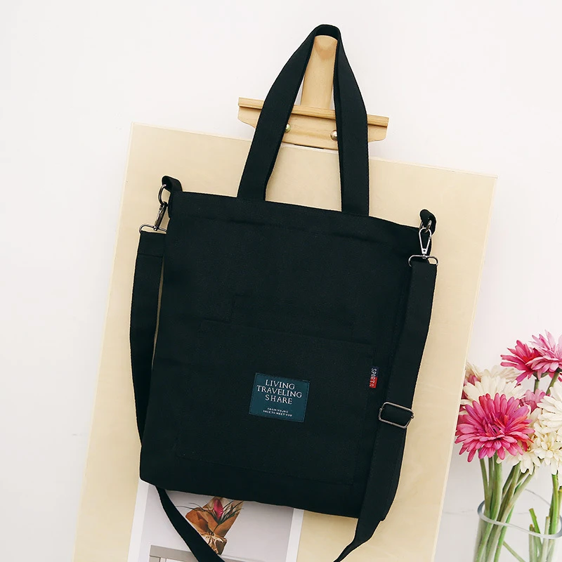 Women Corduroy Shoulder Bag Reusable Shopping Bags Casual Tote 2022 New Soft Female Handbag with Button Environmental Organizer