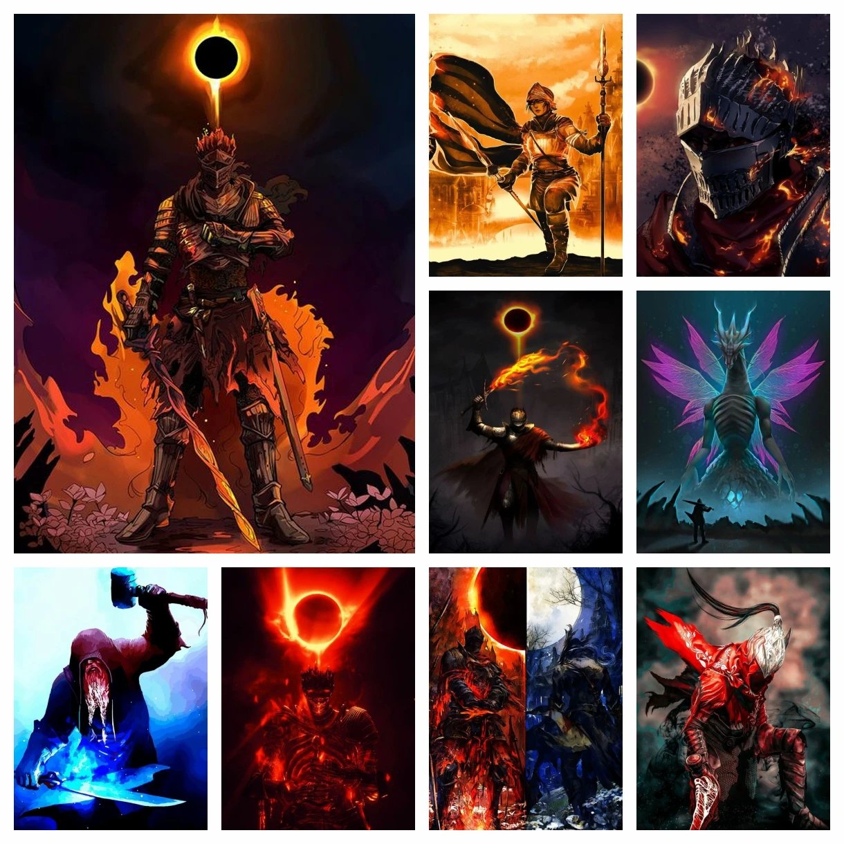 Алмазная живопись Dark Souls III Классический Солнечный Воин