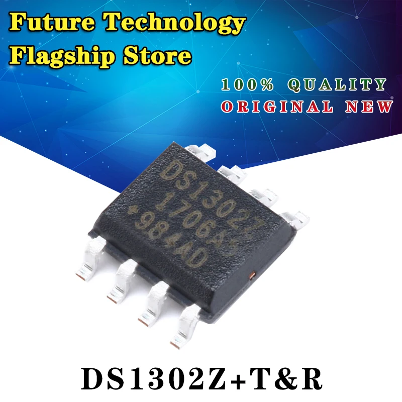 

10 unids/lote nuevo DS1302 DS1302Z DS1302ZN SOP8 Chip de mantenimiento de tiempo de carga rápida