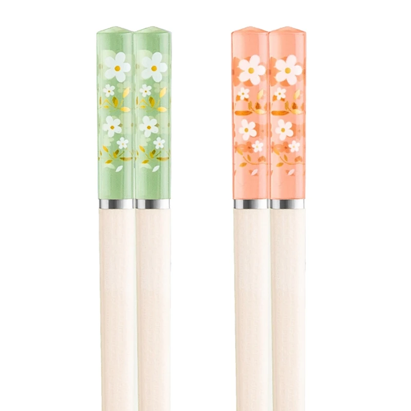 

1Pairs Reusable Chopsticks Fiberglass Chopsticks Dishwasher Safe Floral Non Slip Fancy Chinese Chopstick Japanese Sushi Chopstic