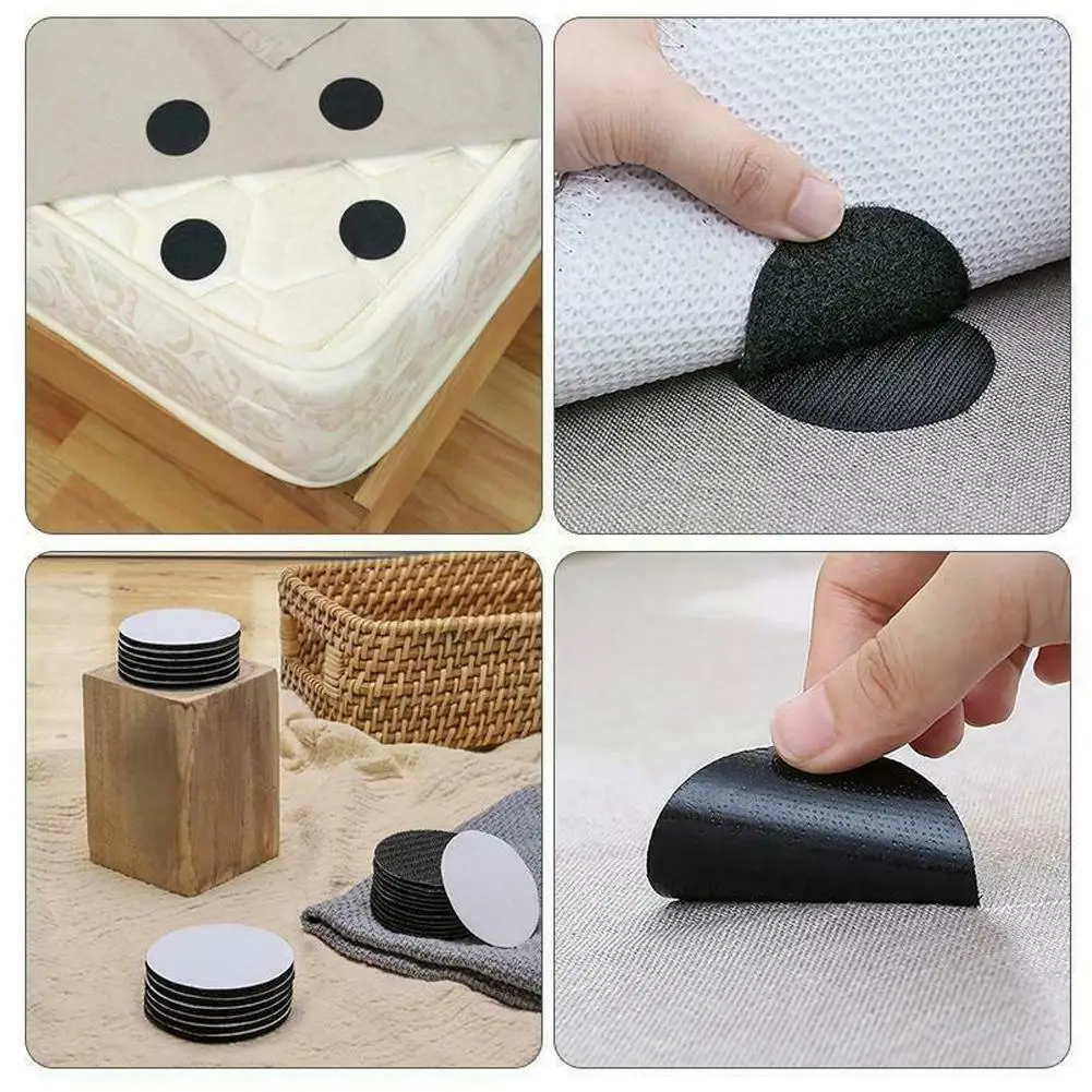 

5 парт/Лот 60 мм прочная самоклеящаяся крепежная Лента наклейки "точки" Velcros, клейкая лента для простыни, дивана, коврика, коврика, нескользяще...