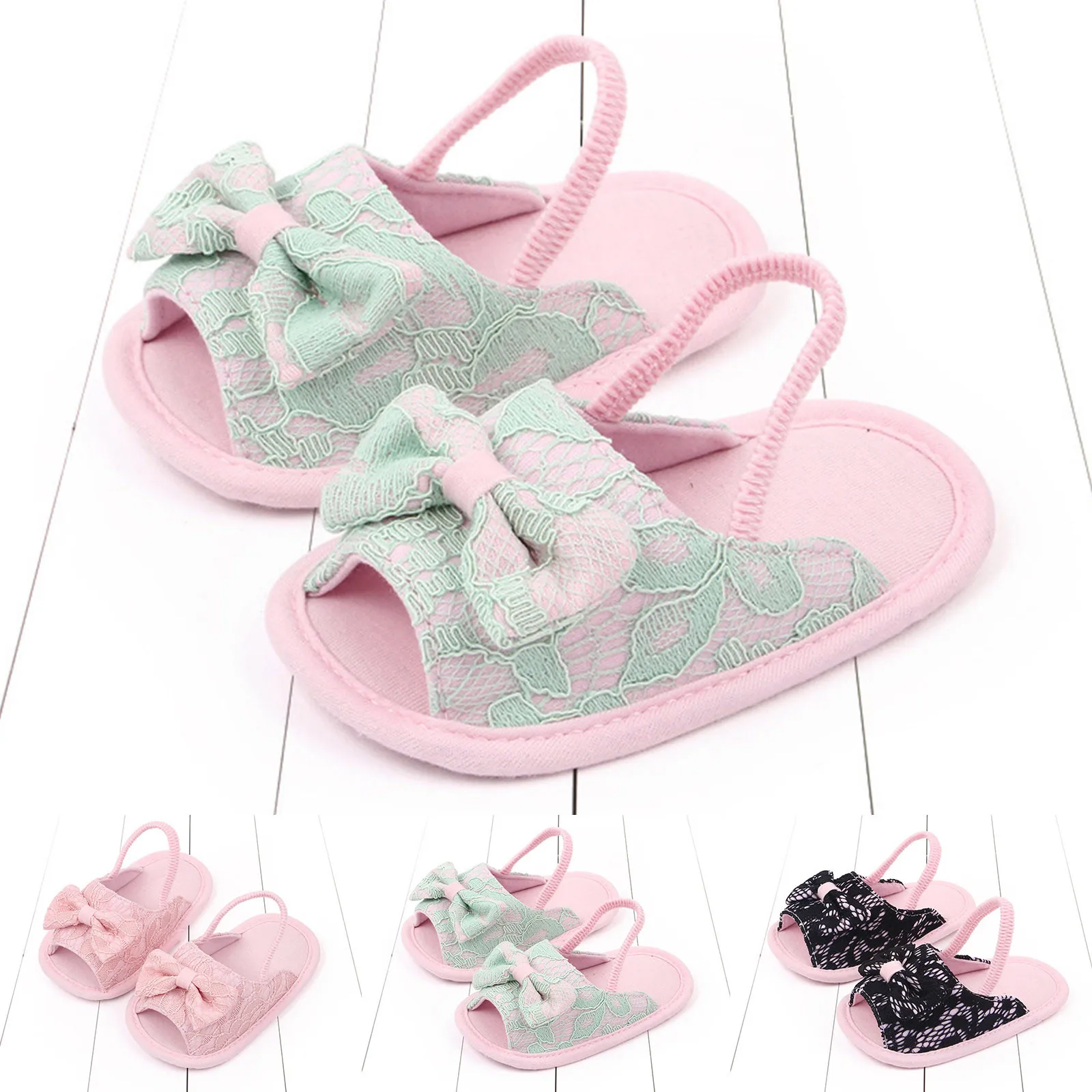 

Summer Baby Girls Bow Knot Sandals Soft Sole Flat Princess Dress Shoes Infant Non-Slip Toddler First Walkers Footwear sandalias
