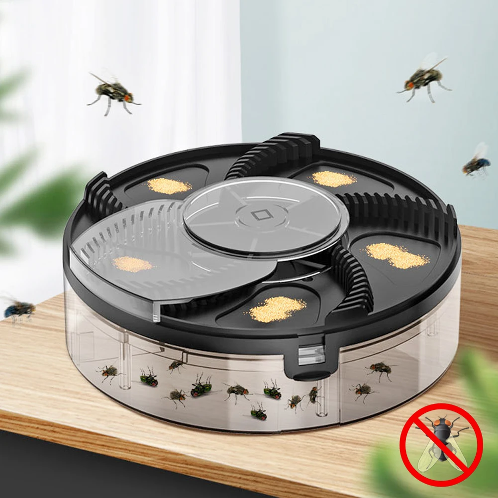 USB Rechargeable Automatic Flycatcher Fly Trap Electric Fly Insect Killers Indoor Pest Control Catcher Kicthen Fly Repeller